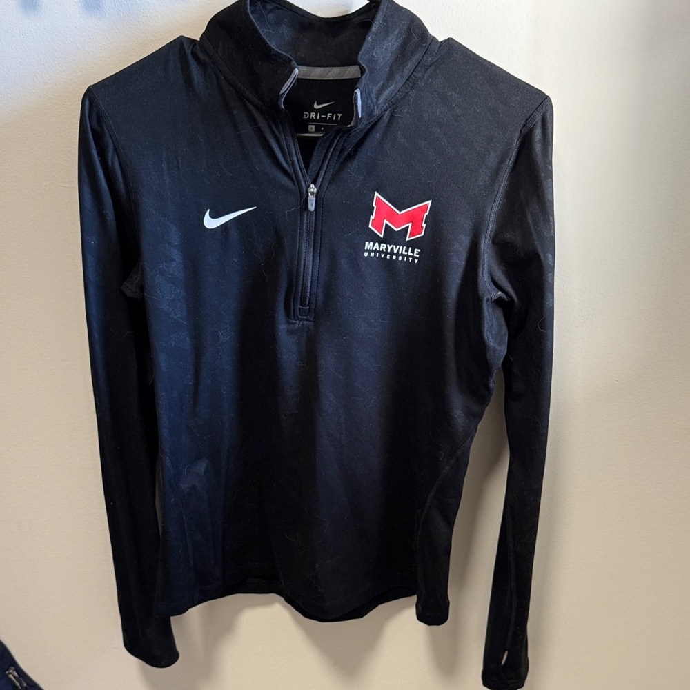 Nike Black Dri-FIT Quarter-Zip with Logo